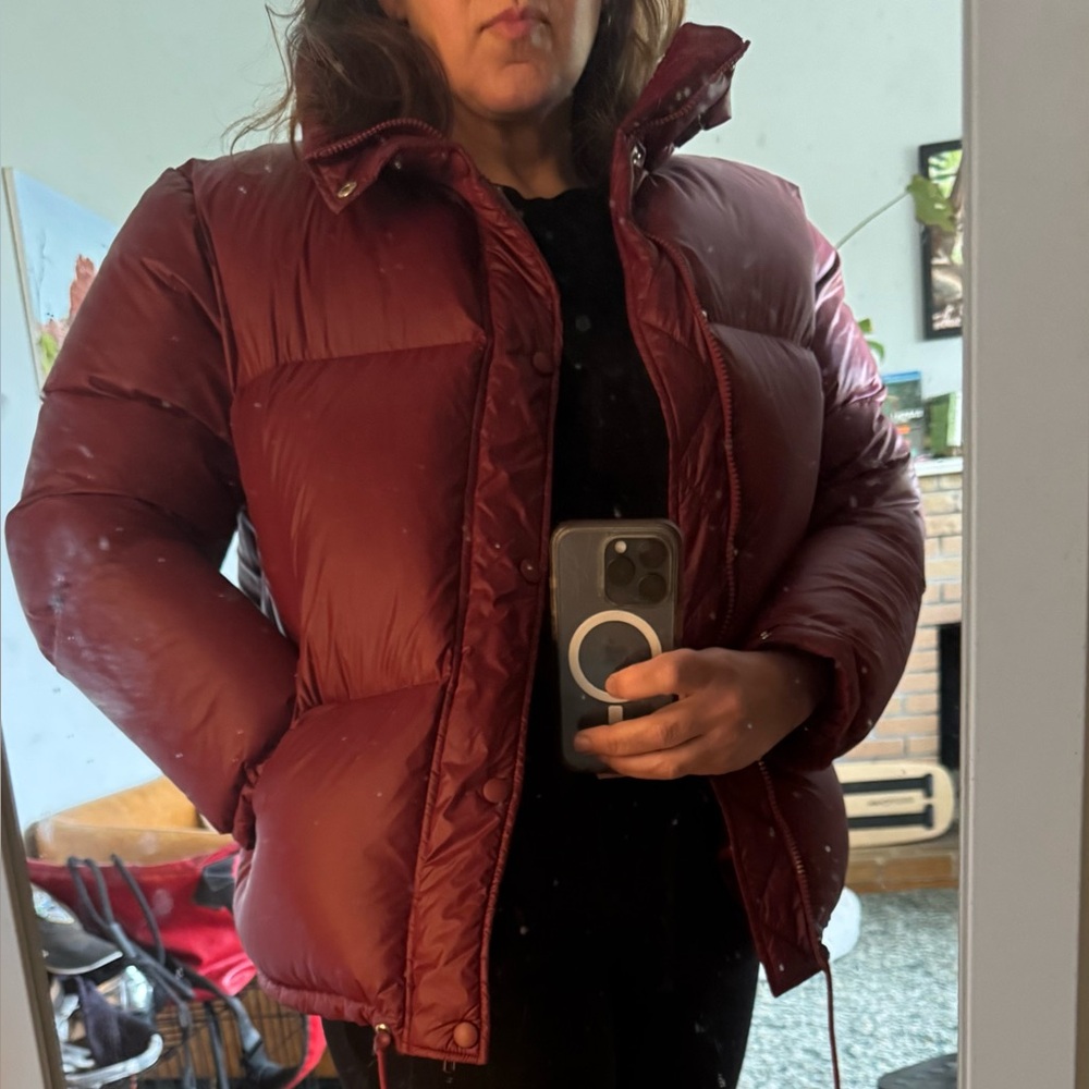 The Frankie Shop Burgundy Puffer Jacket - size S or M